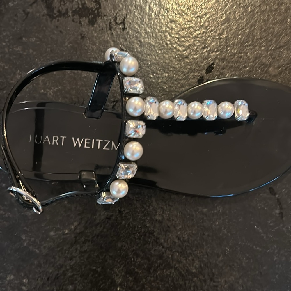 stuart wiseman pearl and crystal thongs - Picture 2 of 6